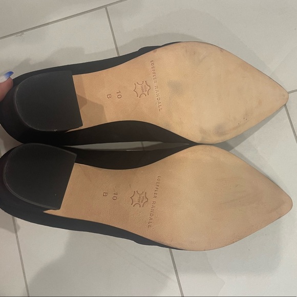 Loeffler Randall black suede block heel pump - Picture 3 of 5